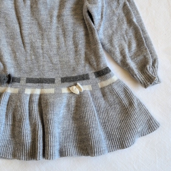losan spain drop waist gray cotton blend sweater dress 9 months baby girl - Picture 5 of 9